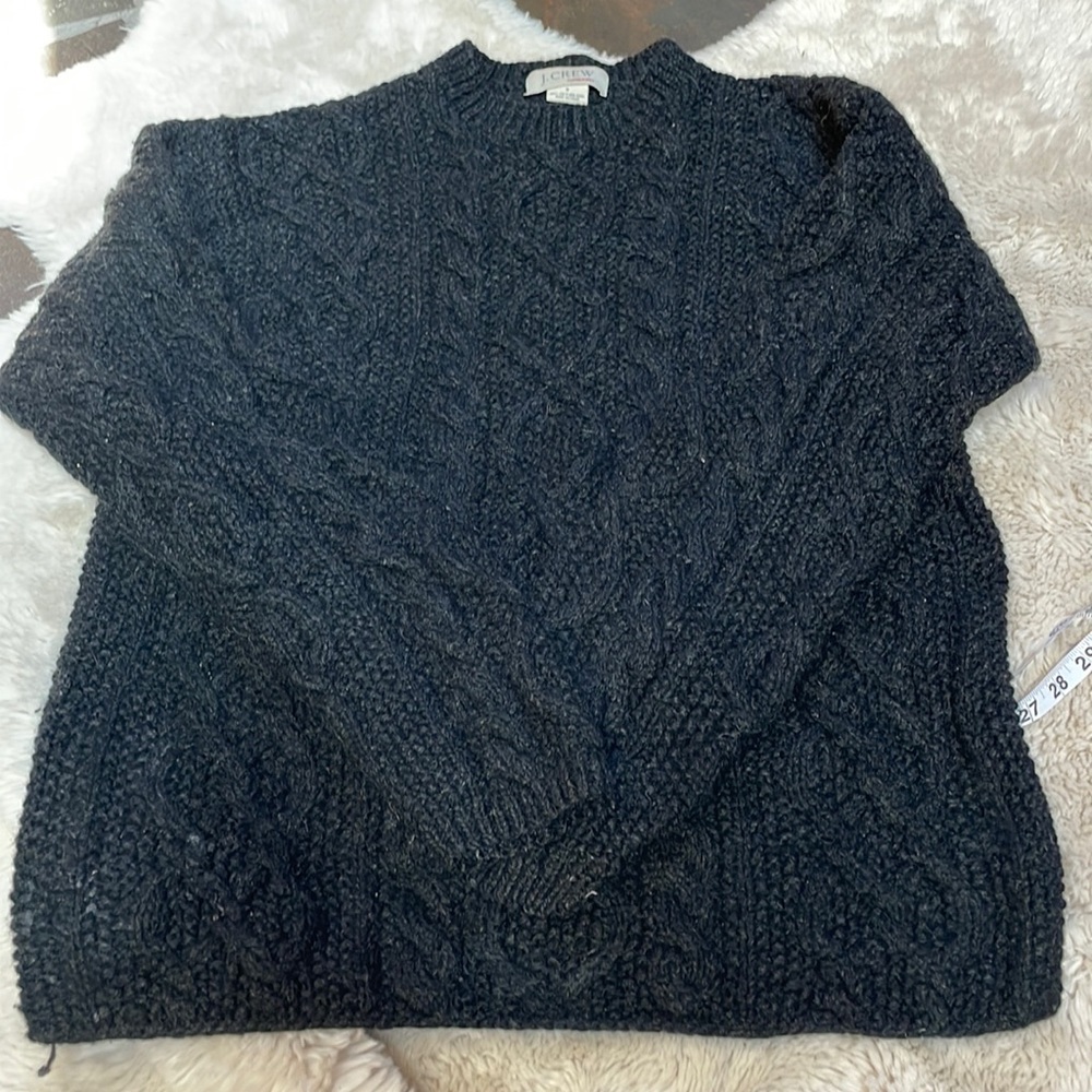 Mens cable knit wool sweater